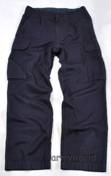 Spodnie Wojskowe Ognioodporne Bojówki Niemieckie Bundeswehr Granatowe Oryginał Demobil DB