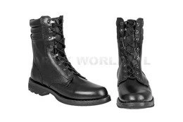 Military Leather Polish Jump Boots Black