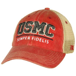 Czapka USMC 'Semper Fidelis' Trucker Vintage 7.62 Design Czerwona (HAT-00516)