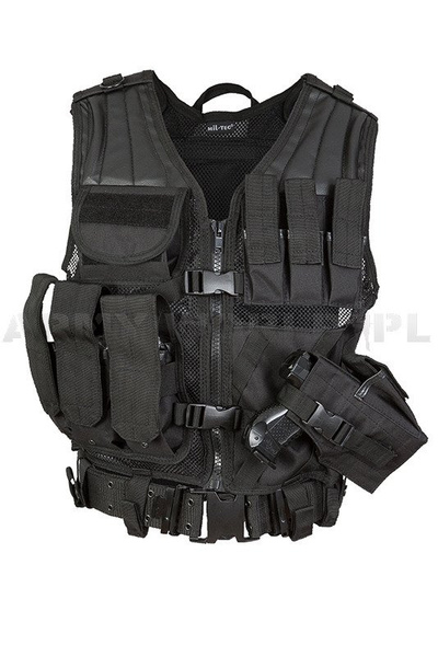 Tactical Vest USMC with handgun holster and with LC2 belt Black New