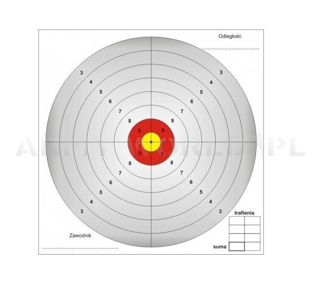 Tarcze Strzeleckie 14 X 14 Cm 100 Sztuk STRZELECTWO Cele