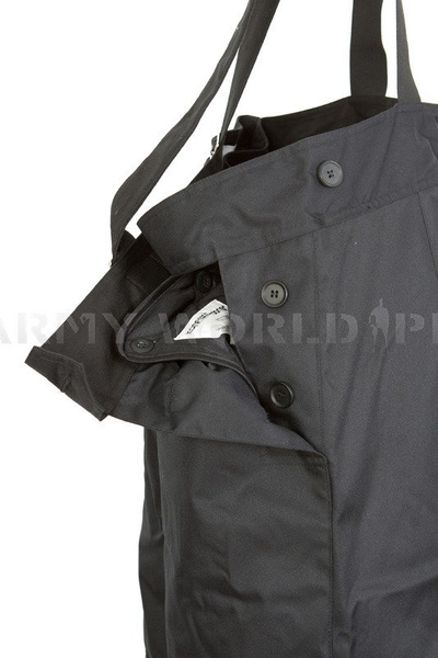 Polish Military Waterproof Trousers With Lining 607/MON Black Original New - Set Of 5 Pairs