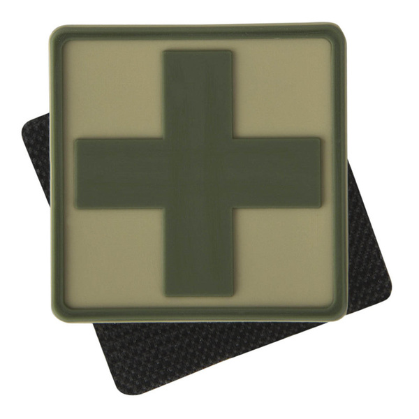 Emblem "Medic Cross" PVC Helikon-Tex Khaki (OD-MED-RB-13)