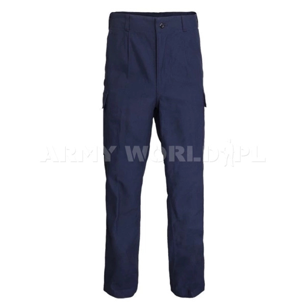 Spodnie Wojskowe Ognioodporne Bojówki Niemieckie Bundeswehr Granatowe Oryginał Demobil DB