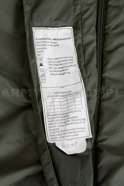 Military British Sleeping Bag Medium Weight New Model Original Olive Used