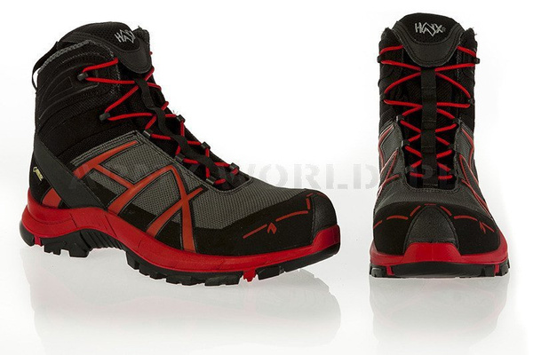 Workwear Boots Haix ® BLACK EAGLE Safety 40 Mid Gore-Tex Stone / Red (610020) New II Quality