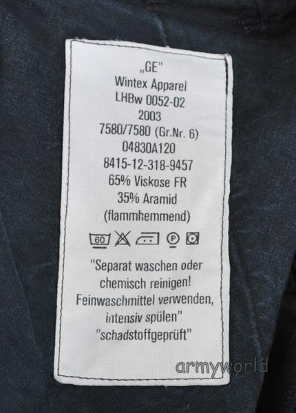 Spodnie Wojskowe Ognioodporne Bojówki Niemieckie Bundeswehr Granatowe Oryginał Demobil DB