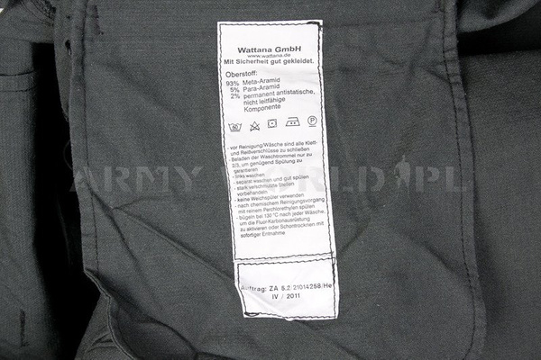 Military Technical Trousers Bundeswehr Flame Resistant TEA Grey Original New