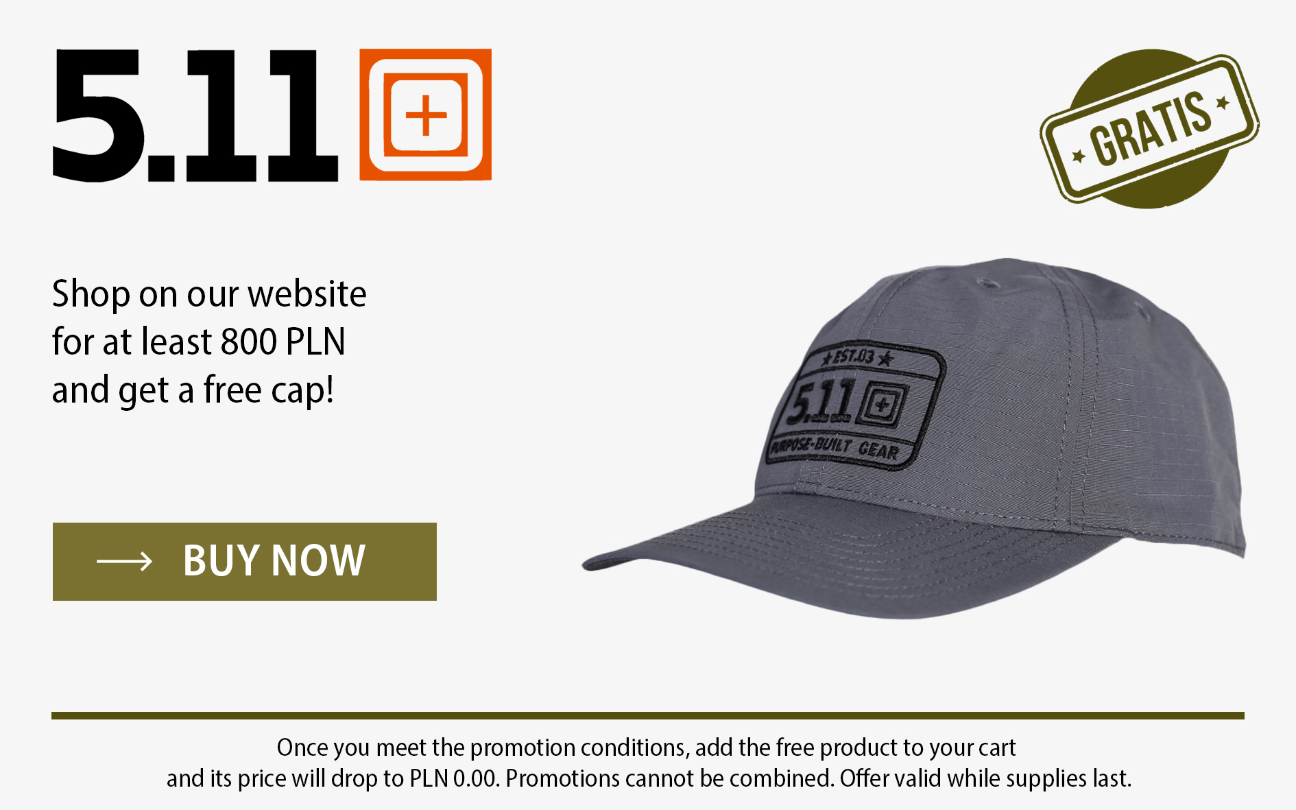 Shop on our website for at least 800 pln and get a free cap