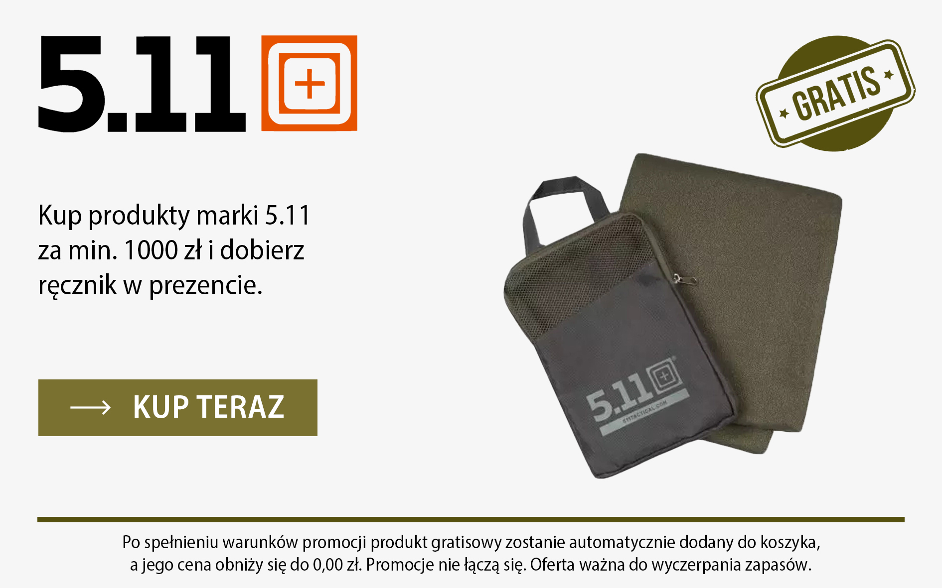 Kup produkty marki 5.11 za min. 1000 zł i otrzymaj czapkę gratis