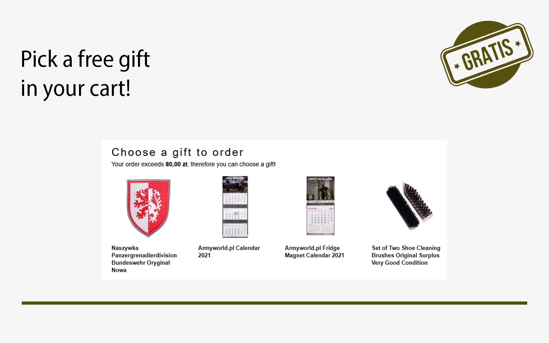 Pick a free gift!