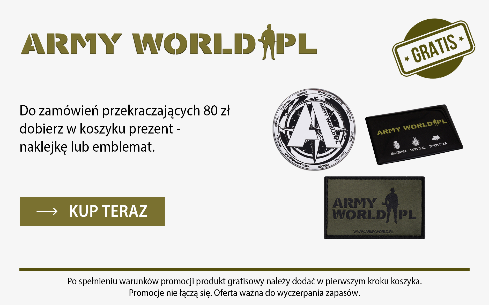 Do zamówień przekraczających 80 zł dobierz w koszyku prezent