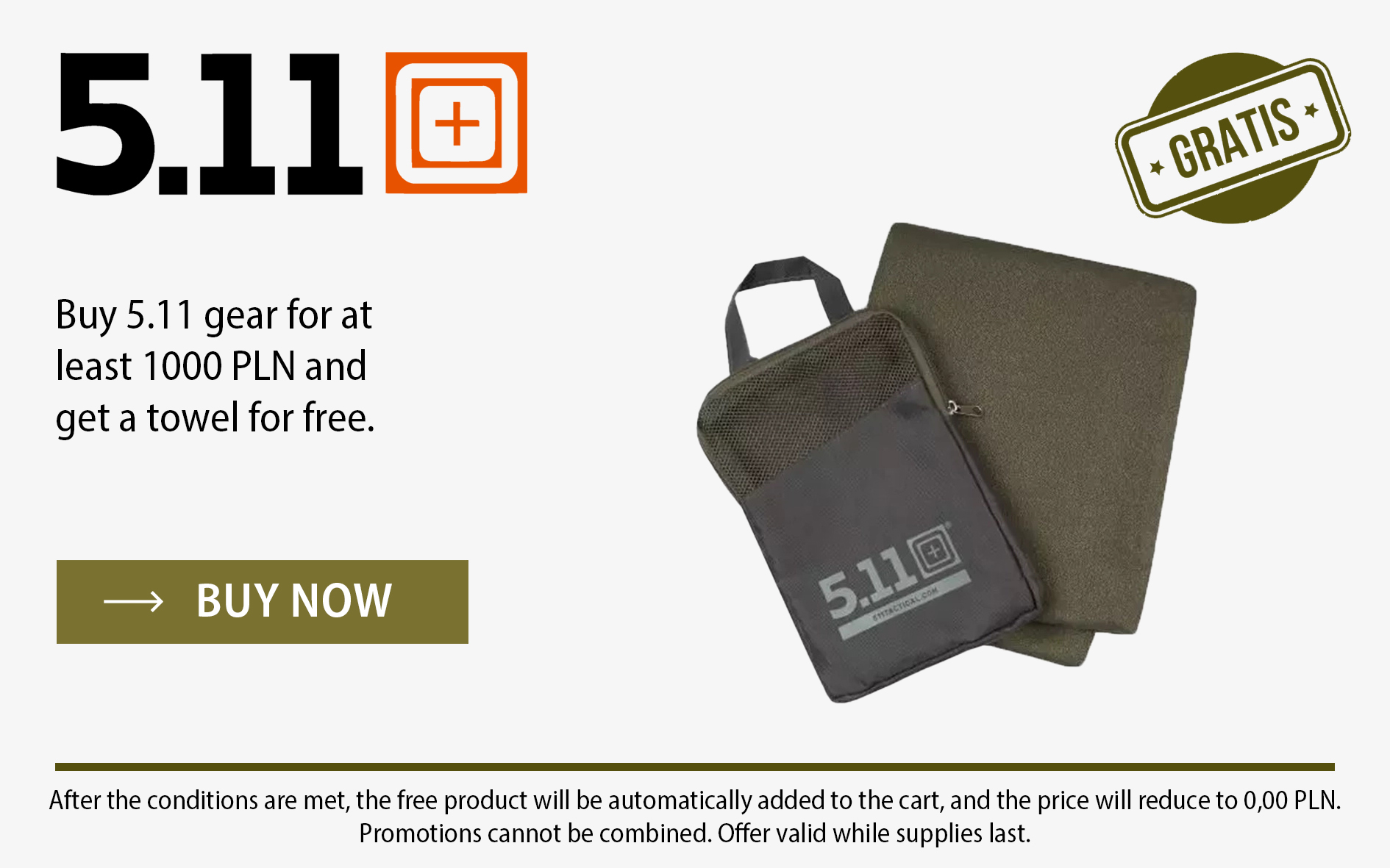 Buy products 5.11 brand for over 1000 PLN and receive a free hat