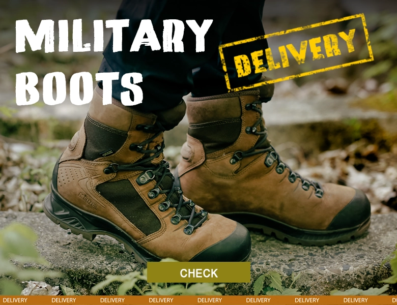 Military boots delivery
