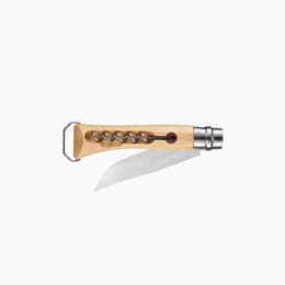 Folding Knife OPINEL INOX N°10 With Corkscrew Natural (001410)