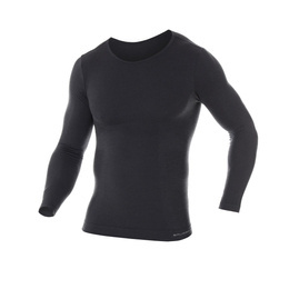 Men's Long Sleeve Shirt Comfort Wool Merino Brubeck Navy
