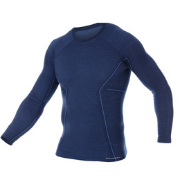 Men's Thermoactive Long Sleeve Shirt ACTIVE WOOL Brubeck Navy Blue