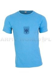 Military T-Shirt Blue Bundeswehr Original Used