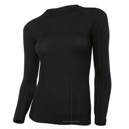 Women's Thermoactive Long Sleeve Shirt ACTIVE WOOL Brubeck Black