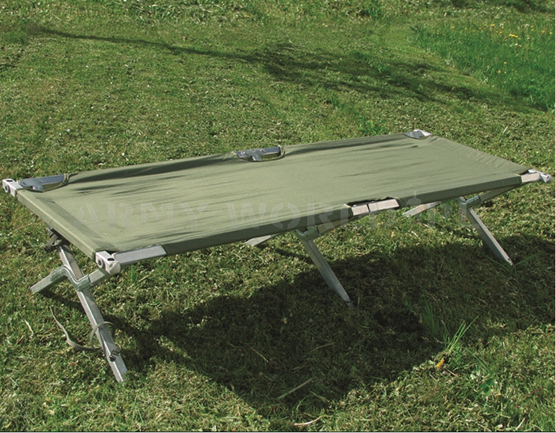 Aluminum Camp Bed / Cot Foldable Miltec Used MILITARY EQUIPMENT
