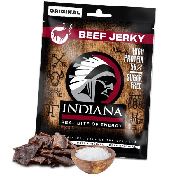 Dried Beef Meat INDIANA JERKY Original 25g 25 g SURVIVAL & OUTDOOR