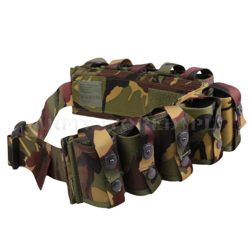Dutch Army Belt with Grenade Pouches BANDOOLIER 40mm X10 DPM Genuine
