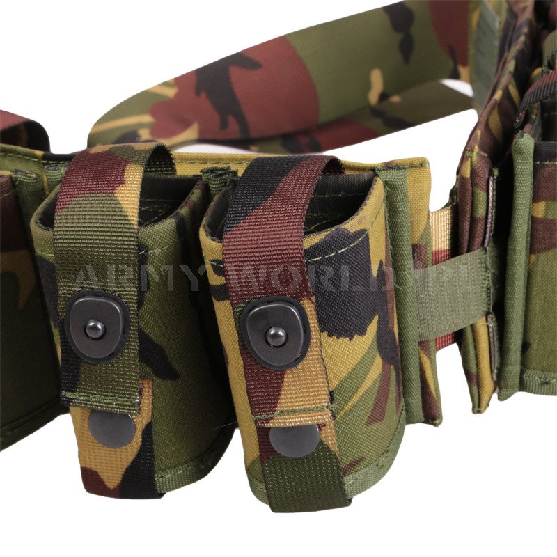 Dutch Army Belt with Grenade Pouches BANDOOLIER 40mm X10 DPM Genuine