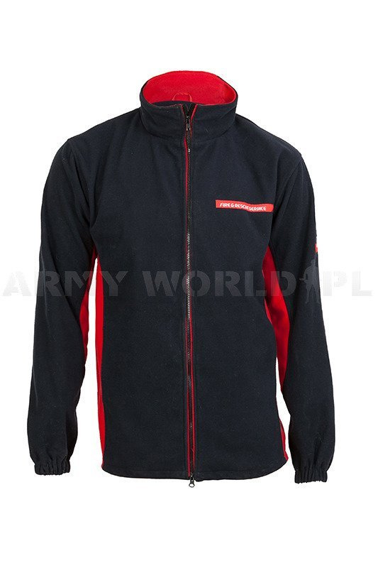 Fire and Rescue Service Fleece Jacket Great Britain Navy Blue/ Red ...
