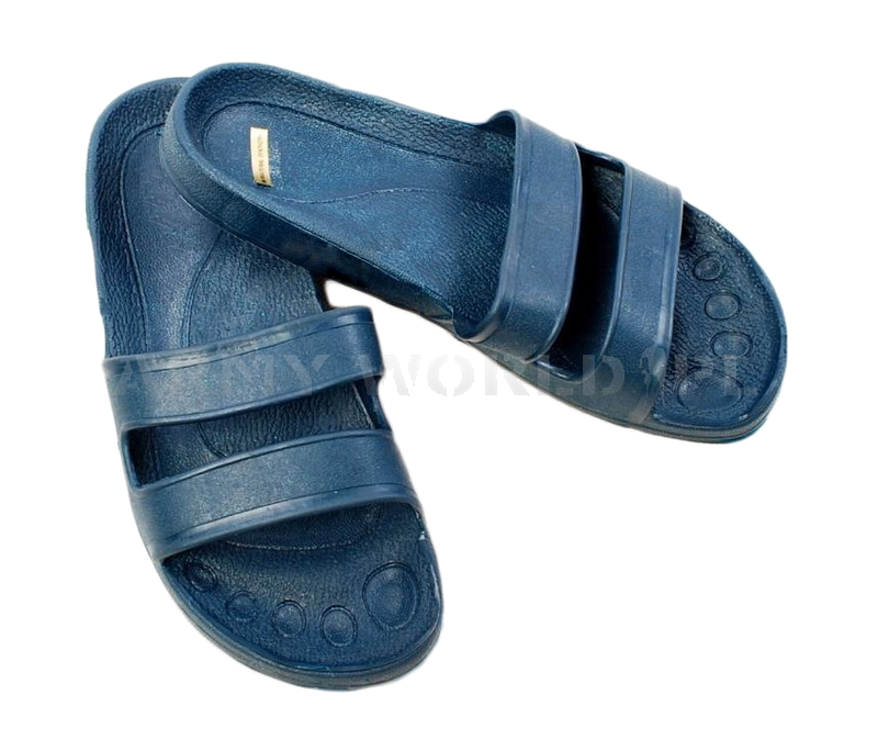 German Army Shower Flip Flops Navy Blue Genuine Military Surplus Used