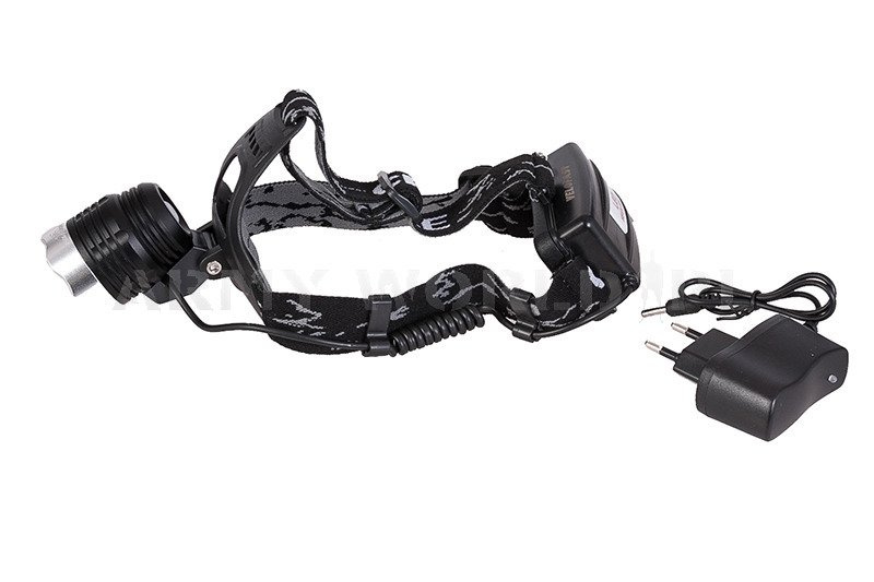 Latarka Czołowa Czarna 3 LED PLUS 1 Mil-tec Nowa | Latarki Wojskowe