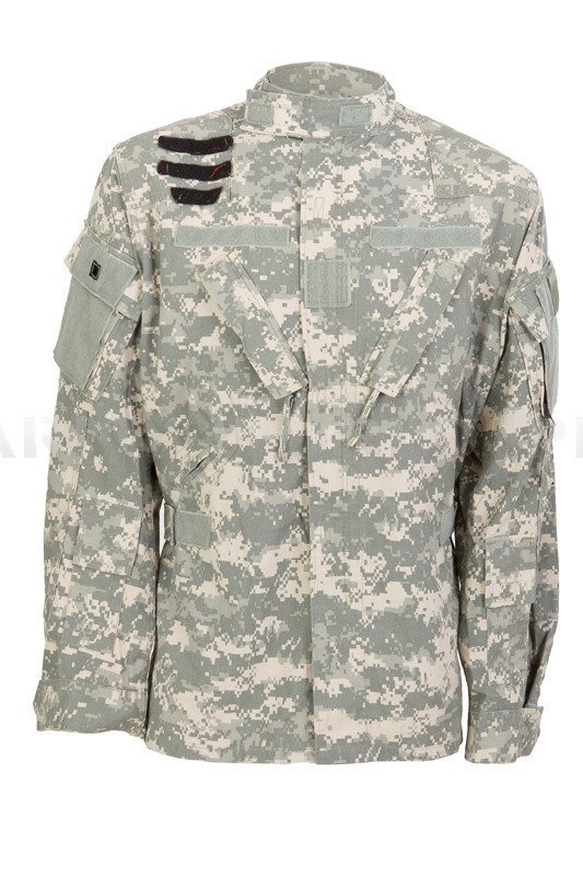 Military Shirt Flame Retardant US Army ACU With Badges Original Used ...