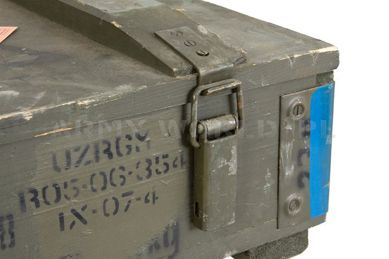 Military Wood Ammo Box Medium 47x28x16 Oliv Oryginal Used | MILITARY