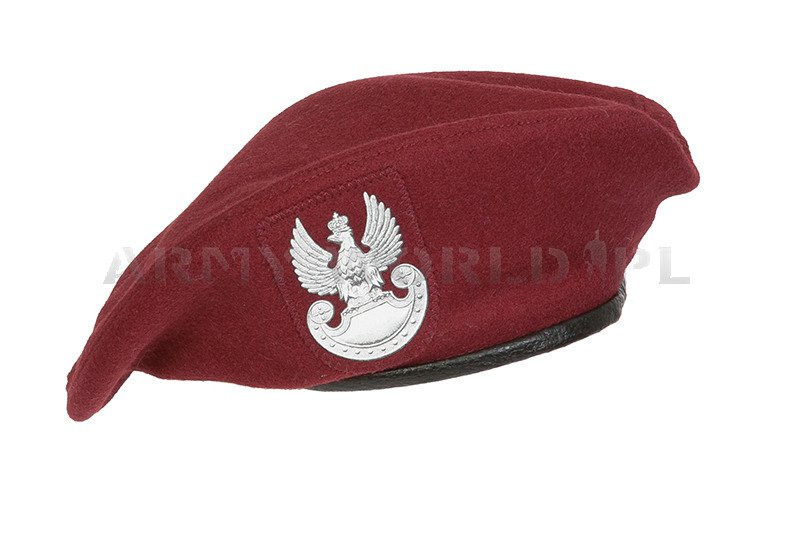 Polish Army Maroon Beret Original Used used (very good) \ burgundy ...