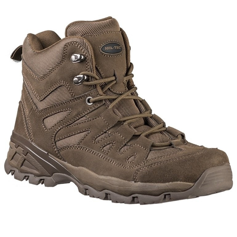 Squad 5 Inch Leather Boots Brown New brown | SHOES \ Mil-tec Shoes ...