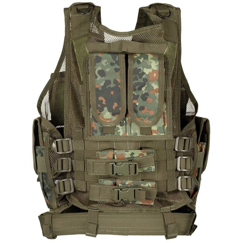 USMC Tactical Vest With Holster and Belt MFH Flecktarn flecktarn