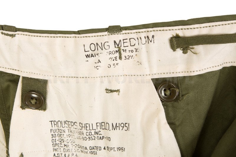Us Army 1951 Pants Fulton Olive Oryginal Used MILITARY CLOTHING