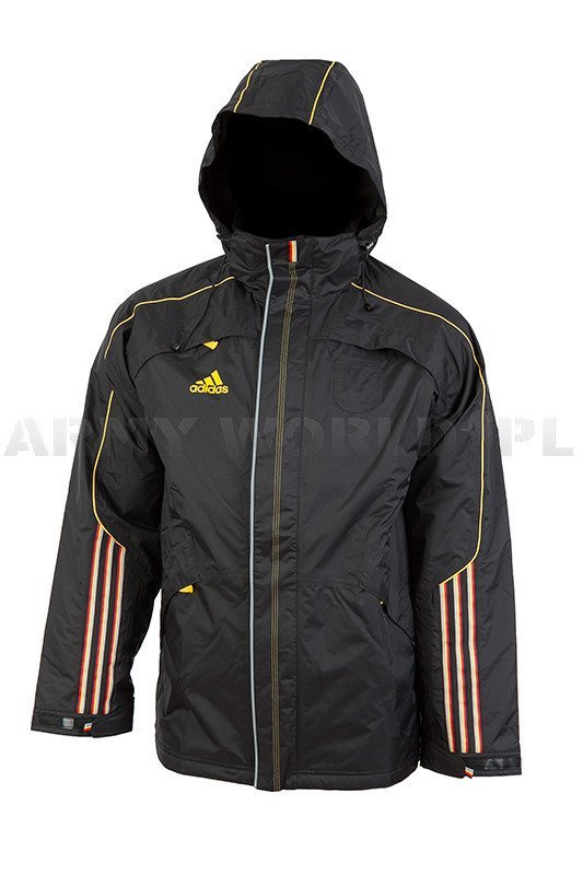Winter Men's Jacket Black Adidas Hood German National Team Original New ...
