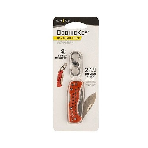 Brelok z Nożem Składanym DoohicKey Key Chain Knife Nite Ize Pomarańczowy