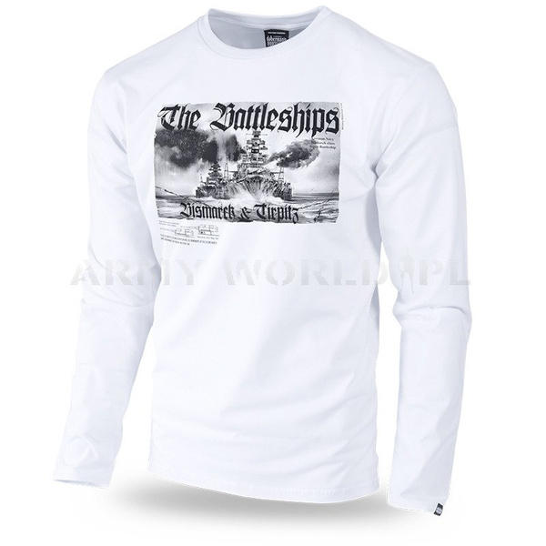 Koszulka Z Długim Rękawem The Battelship Doberman's Aggressive Biała (LS224)