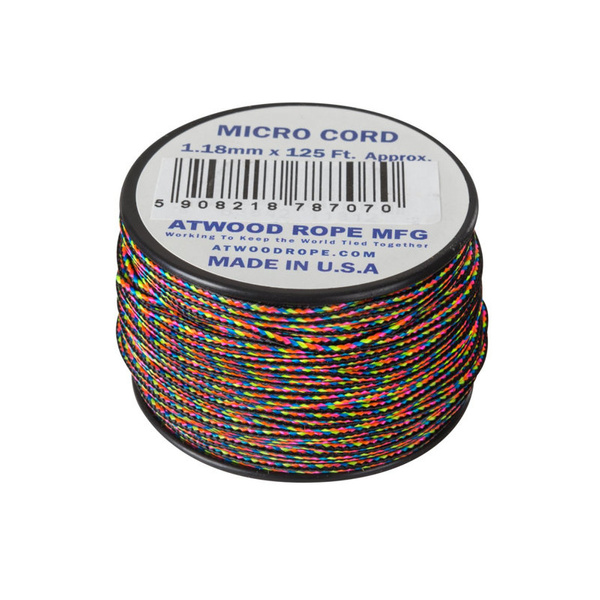 MICRO Cord (125ft) Atwood Rope MFG Dark Stripes (CD-MC1-NL-0R)