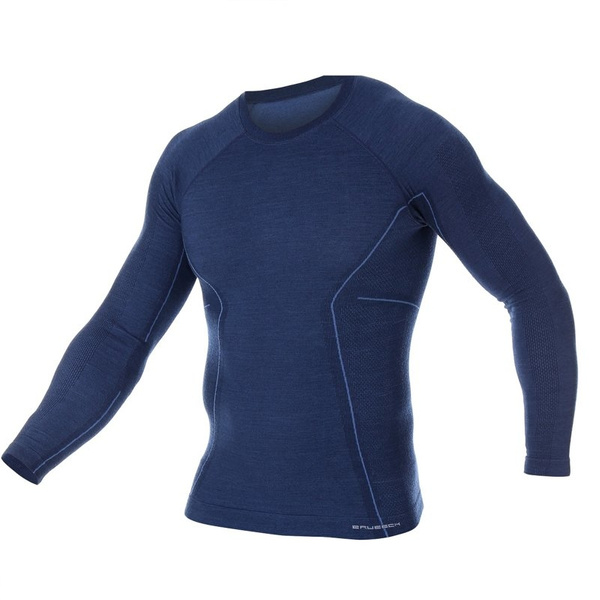 Men's Thermoactive Long Sleeve Shirt ACTIVE WOOL Brubeck Navy Blue