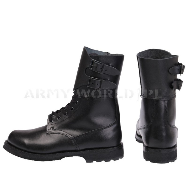 Military Leather Boots 'Opinacze' Black New