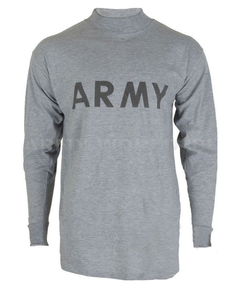 Military Shirt Long Sleeves US Army FITNESS UNIFORM Grey New | MILITARY ...