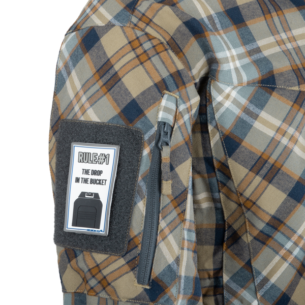 Tactical Shirt MBDU Flannel® Long sleeve Helikon-Tex Slate Blue Checkered (KO-MBD-PO-C0)