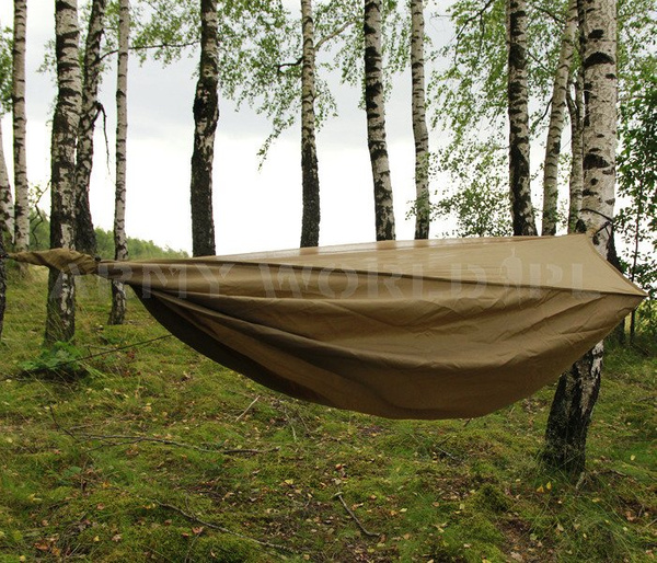 Dutch Hammock KPU JUNGLE With Mosquito Net And Shelter Coyote  Genuine Surplus New