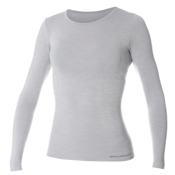 Women's Long Sleeve Shirt COMFORT WOOL Merino Brubeck Grey