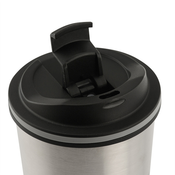 Kubek Termiczny Z Zaworem 450 ml M-Tac Srebrny (60053000)