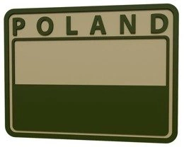 Emblemat PVC Flaga Polski  Khaki / Olive POLAND Helikon-Tex Komplet 2 Sztuk (OD-FP4-RB-13)