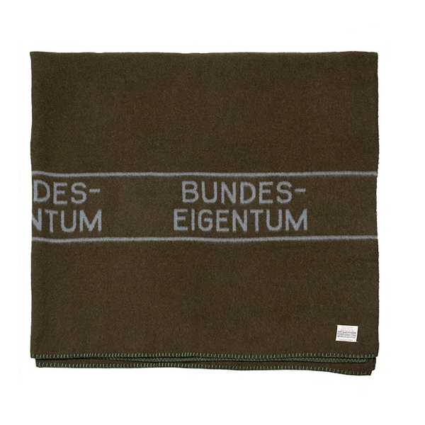 Koc Wojskowy Wełniany Bundeswehr Olive / Szary Oryginał Demobil BDB