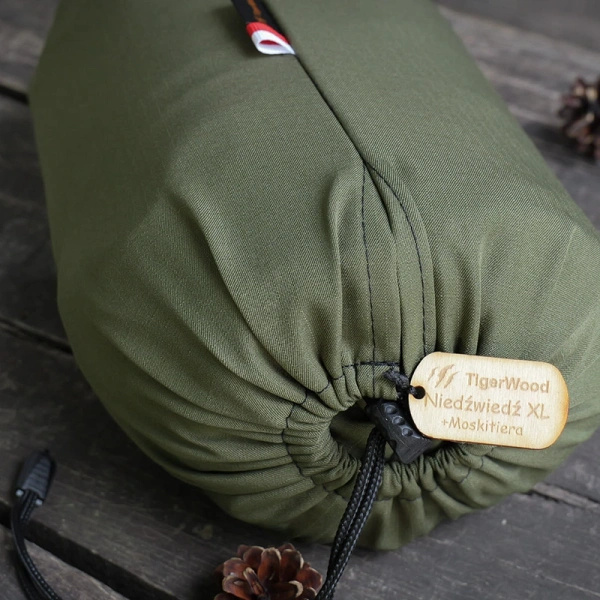 Hamak Obozowy Niedźwiedź XL z Moskitierą Double Zip TigerWood Olive